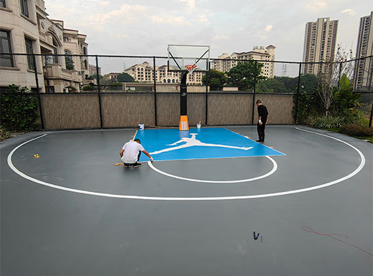 碧桂园别墅硅PU篮球场